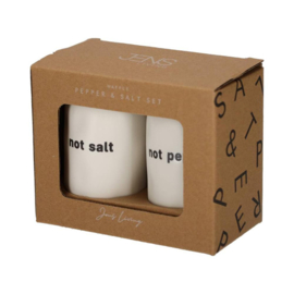 JENS TEXT SALT & PEPPER SET