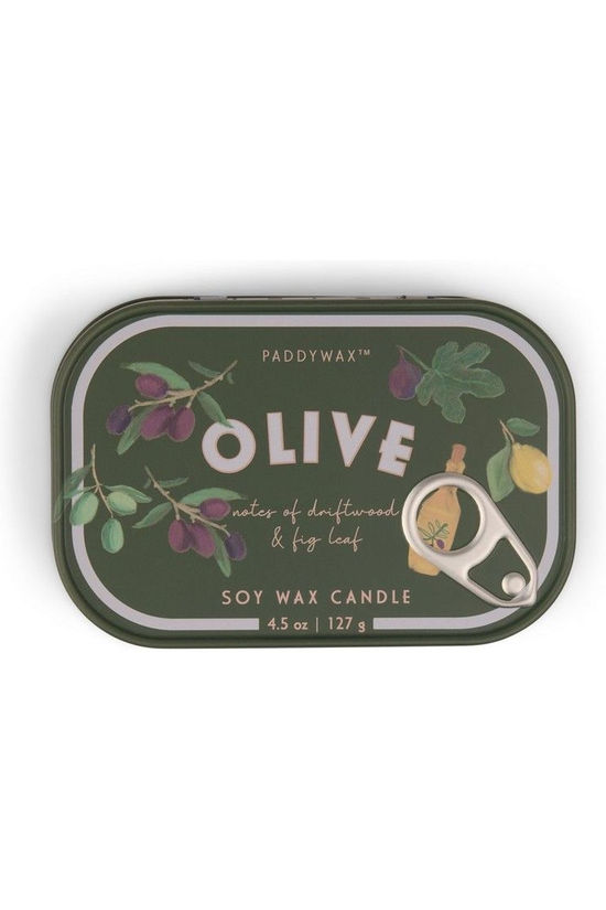 Bistro Olive Printed Tin Candle - Fig & Olive