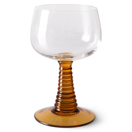 HK LIVING Swirl Wine Glass High OCRE