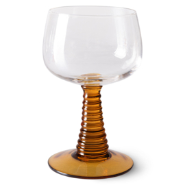 HK LIVING Swirl Wine Glass High OCRE