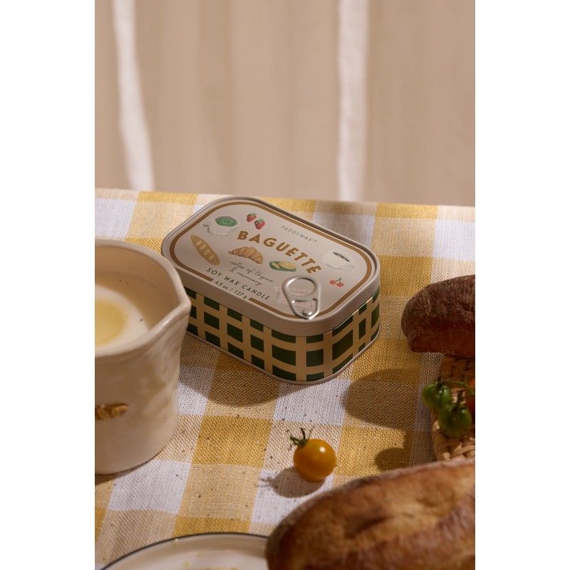 Bistro French Baguette Printed Tin Candle - Rosemary Thyme