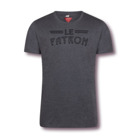 Le Patron logo tee- grijs