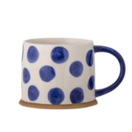 Linora Mug, Blue, Stoneware- bol blauw - prijs per stuk