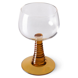 HK LIVING Swirl Wine Glass High OCRE