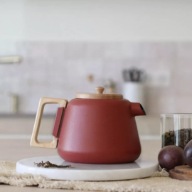 OGO  Viggo theepot 1000ml in  gietijzer met houten handvat en deksel