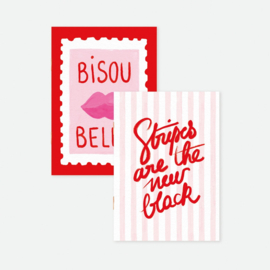 Duo Bisous Bella Stripes - Pocket Notebook A6 DUO