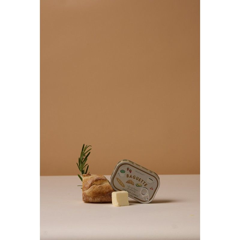 Bistro French Baguette Printed Tin Candle - Rosemary Thyme
