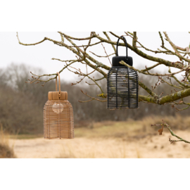 SOLAR LANTAARN ROTAN BRUIN
