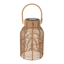 SOLAR LANTAARN ROTAN BRUIN