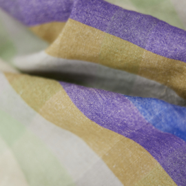 HK LIVING Vida check table cloth mint/cobalt (140x220cm))