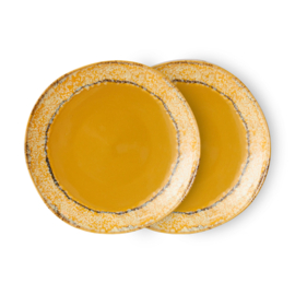 HK LIVING 70S Ceramics: site plates paradijs, set van 2