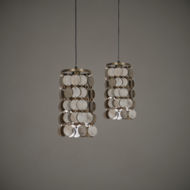 Hanglamp Schijfjes | Fineer Antique Brass/Brown