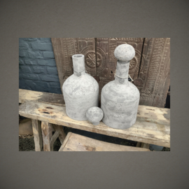 Decoratieve Fles met Stop | Aardse tinten