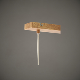 Hanglamp | Houtprint Naturel + touw | 90 cm