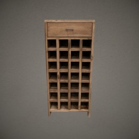Wijnkast | Teakhout | 120 cm