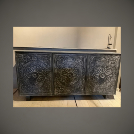 Kast | Houtsnijwerk Mangohout | 165 cm