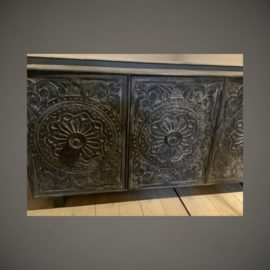 Kast | Houtsnijwerk Mangohout | 165 cm