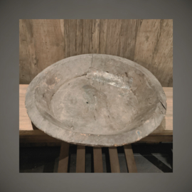 Oude houten schaal India | Ø 48 cm