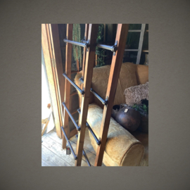Decoratieve Ladder | Teakhout en metaal