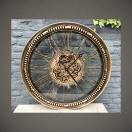 Wandklok | Bewegende Raderen | 80 cm