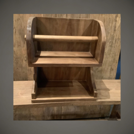 Keukenrolhouder en bak | Hout