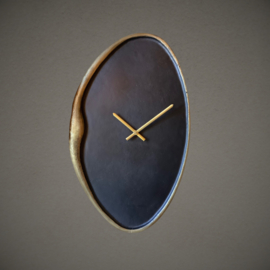 Wandklok | Brons-Zwart