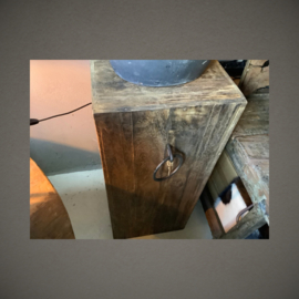Zuil Meerpaal | Hout teak mix | 90 cm