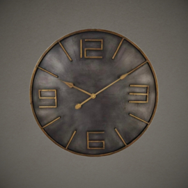 Wandklok | Brushed metal | Rond 60 cm
