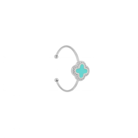 Ring - klaver turquoise