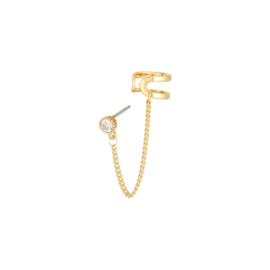 Oorbellen - Earcuff Chain