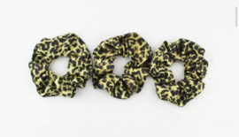 Scrunchie - Leopard Geel