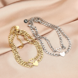 Armband - Set Chain Hart