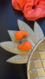Oorbellen - Druppel Oranje