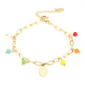 Armband - Regenboog Leopard