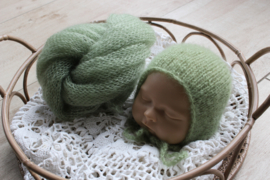 Kidsilk mohair setje appelgroen