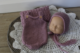 3 Delige newborn set oud roze