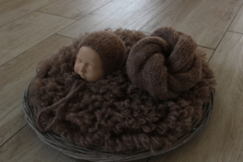 3 Delige newborn set brushed alpaca beige