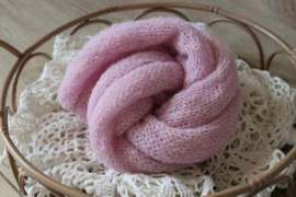 Gebreide wrap brushed alpaca poeder roze