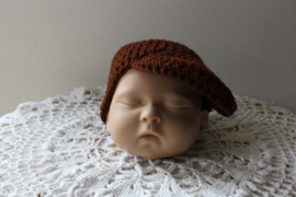 Newborn baseball cap donker bruin