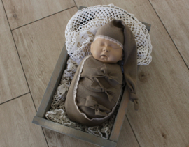 3 Delige newborn set taupe