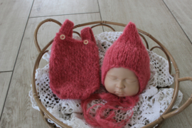 2 Delige newborn set melody alpaca roze