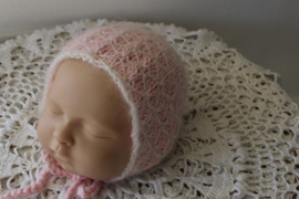 Newborn bonnet Kidsilk/stonewashed