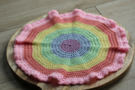 Ronde regenboog blanket