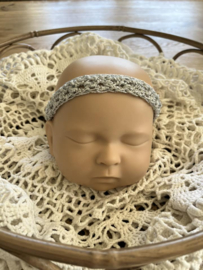 Newborn tieback zilverkleur