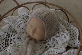 Newborn bonnet melody alpaca beige