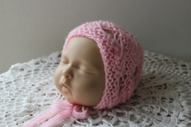 Newborn bonnet roze