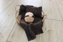 3 delige newborn set bruin