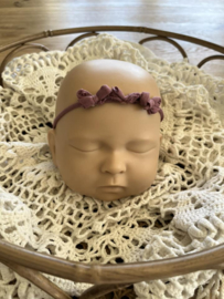 newborn tieback vintage roze