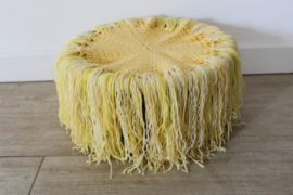 Ruffle blanket geel