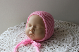 Newborn bonnet roze